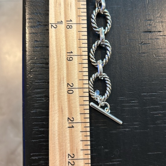 Premier Designs Rope Chain Link Elegant Silver Necklace and Bracelet Set - Picture 8 of 8